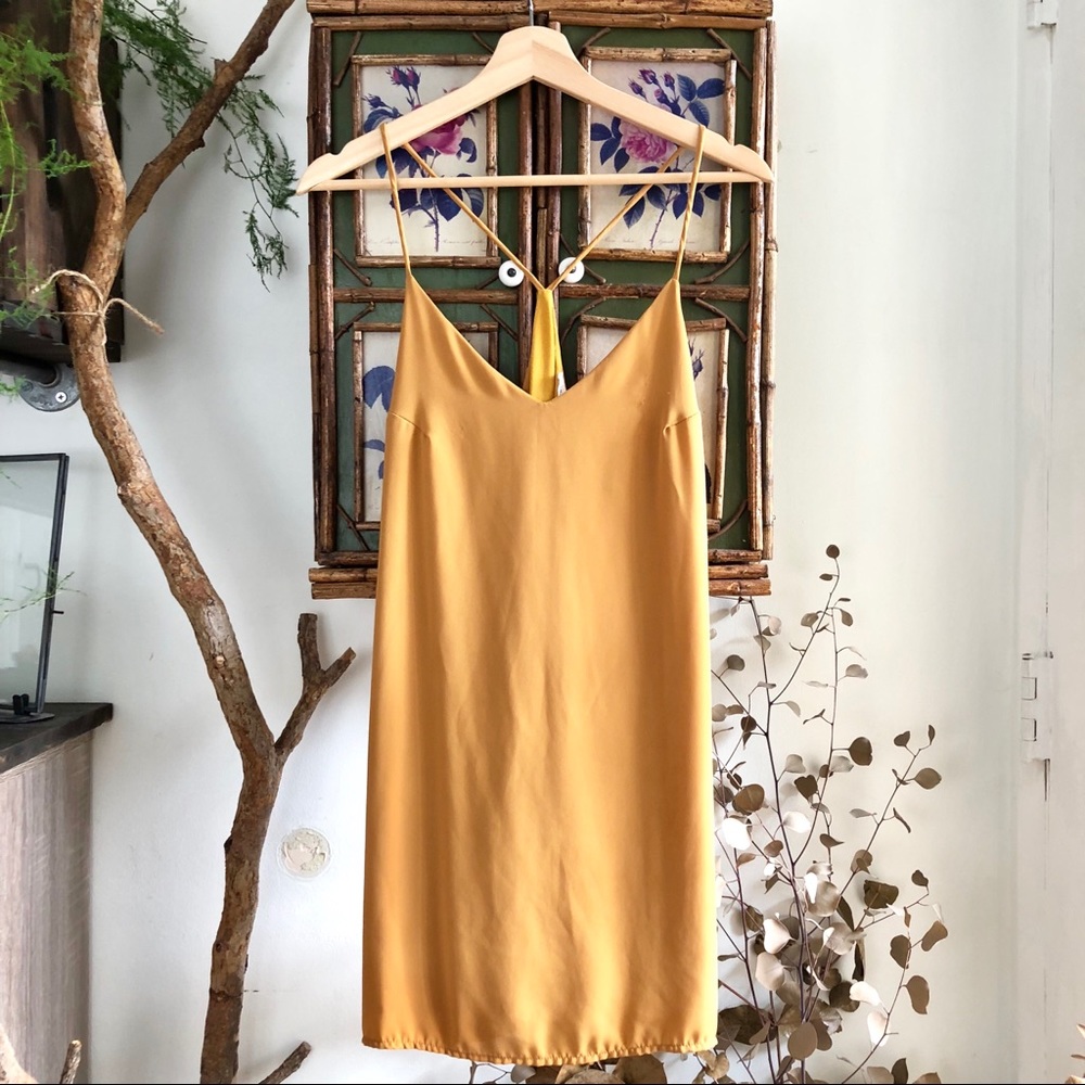 Nasty Gal / Honey Punch Mustard Yellow Slip Dress